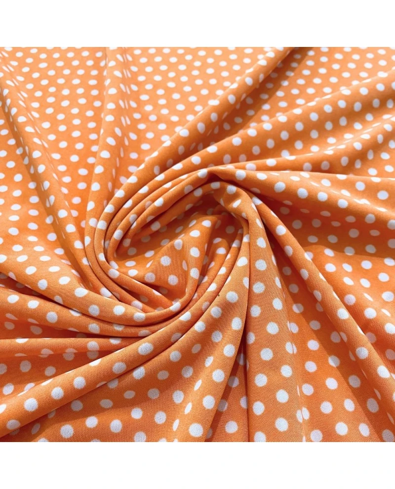 Liganete Estampada Salmão c/ bola branca P - 96% Poliéster 4% Elastano 1,60 Largura