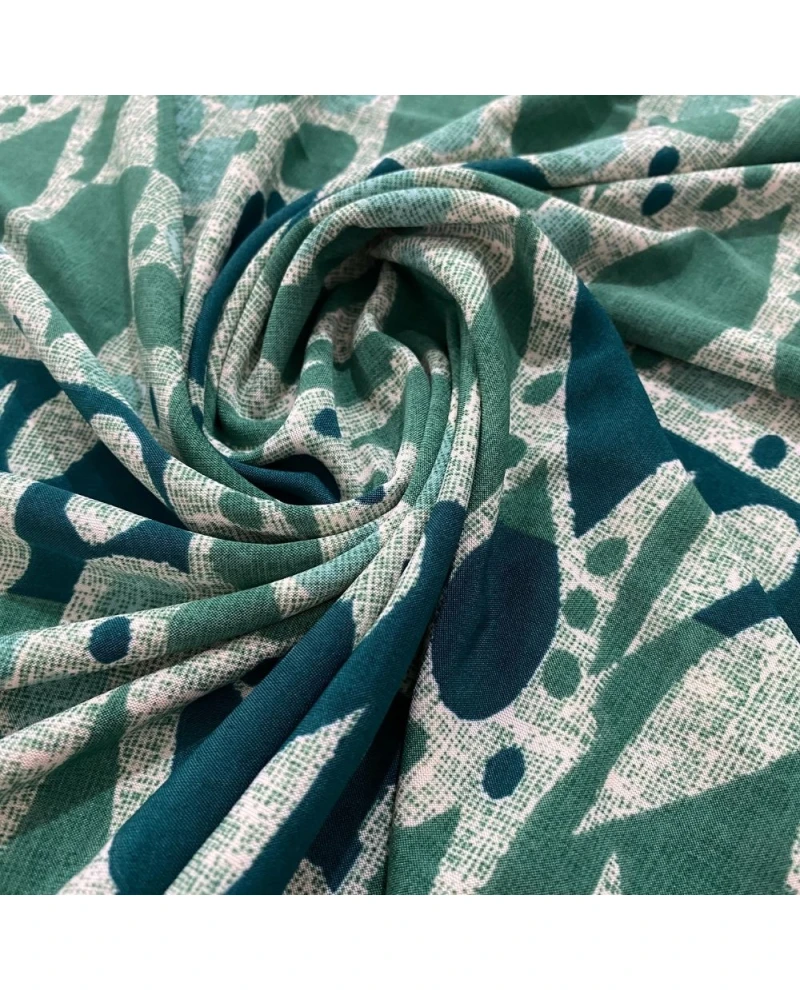 Liganete Estampada Verde - 95% Poliéster 5% Elastano 1,50 Largura