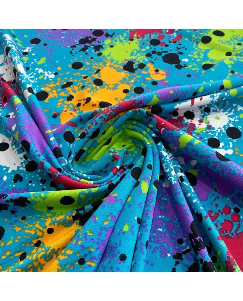 Liganete Premium Estampa Splash - 91% Poliamida 9% Elastano 1,60 Largura