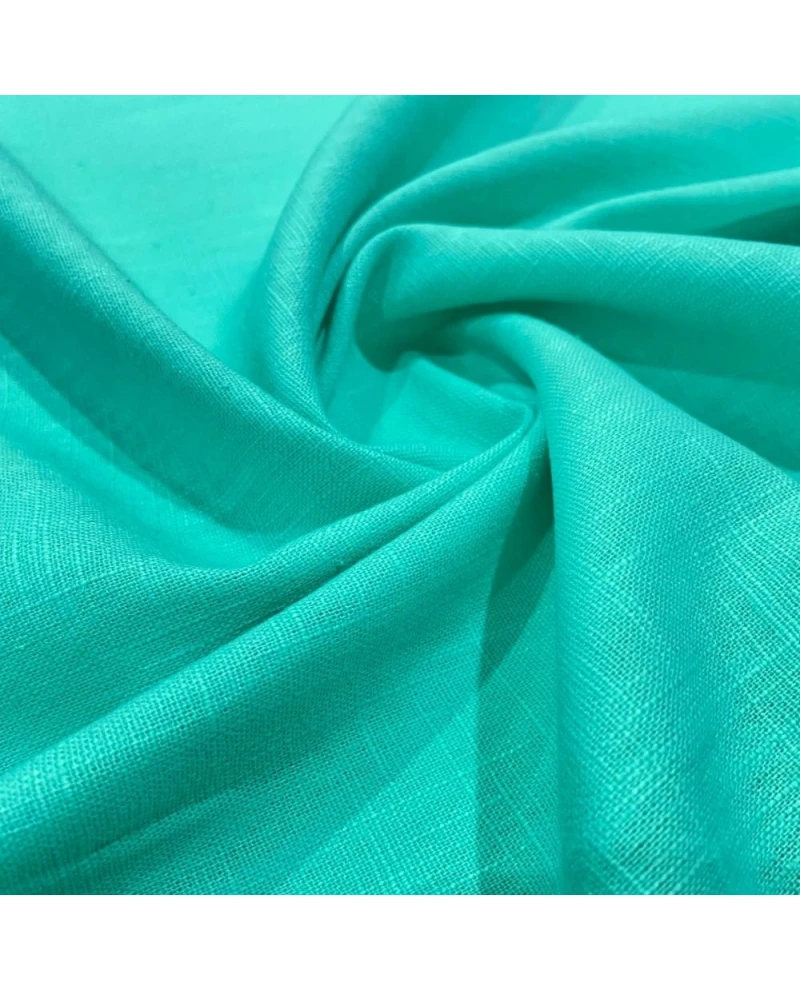 Linho Fabrizio Verde Água - 100% Linho 1,50 Largura