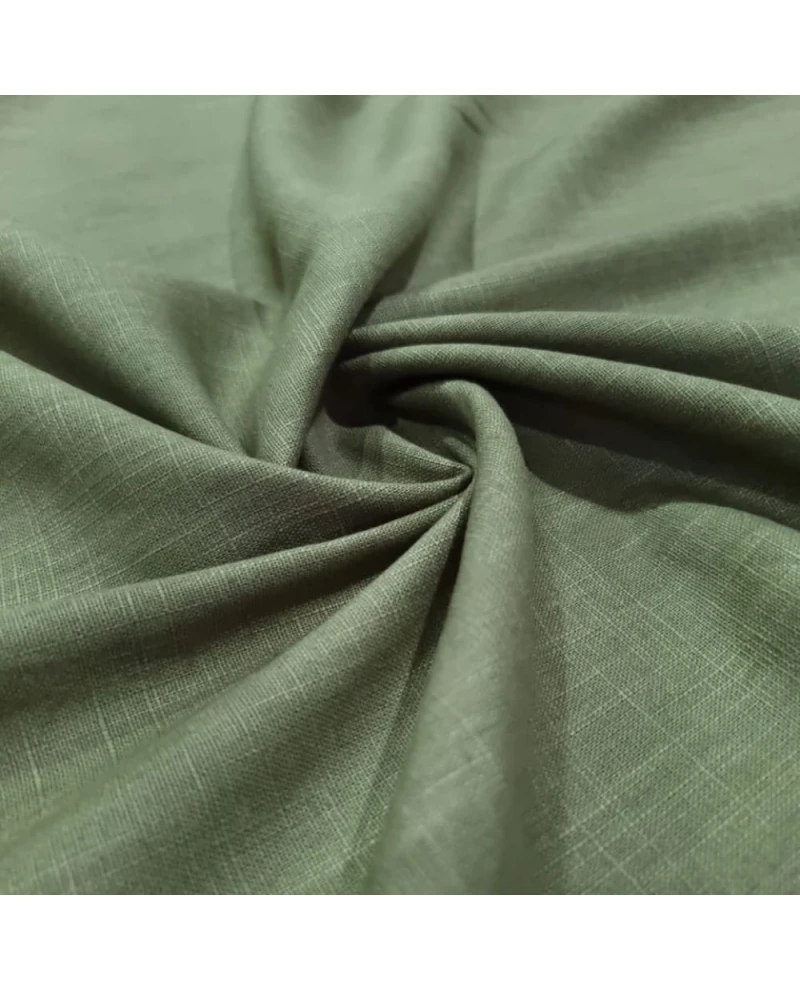 Linho Fabrizio Verde Militar - 100% Linho 1,50 Largura
