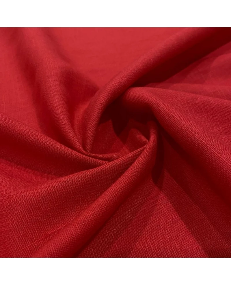 Linho Fabrizio Vermelho - 100% Linho 1,50 Largura