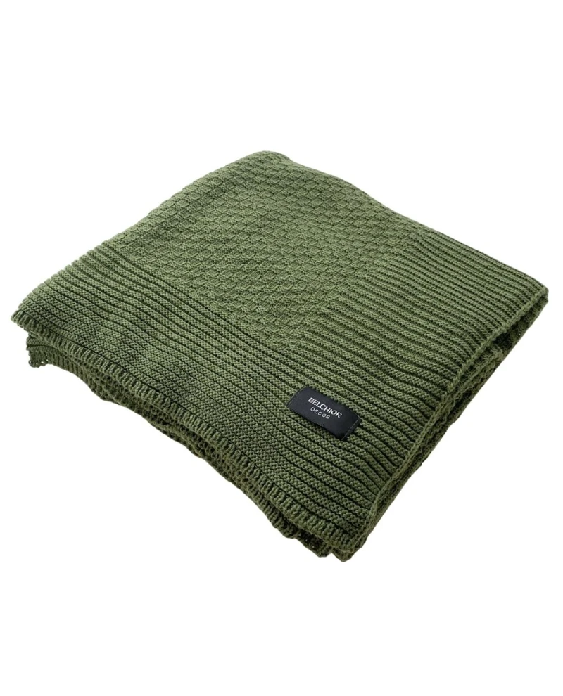 Manta Tricot Mattone - Verde Oliva 0,90x1,80cm