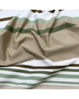 Percal 200 Fios Listrado Verde e Marrom - 100% Algodão 2,50 Largura