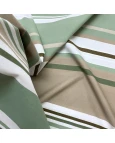 Percal 200 Fios Listrado Verde e Marrom - 100% Algodão 2,50 Largura