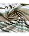 Percal 200 Fios Listrado Verde e Marrom - 100% Algodão 2,50 Largura