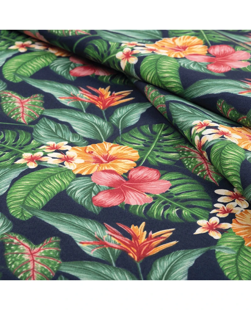 Tecido Impermeável Acquablock Hibisco