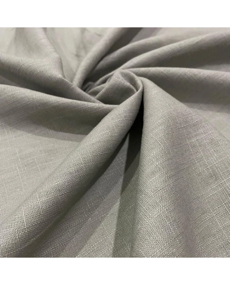 Tecido Linho Fabrizio Cinza Claro - 100% Linho 1,50 Largura