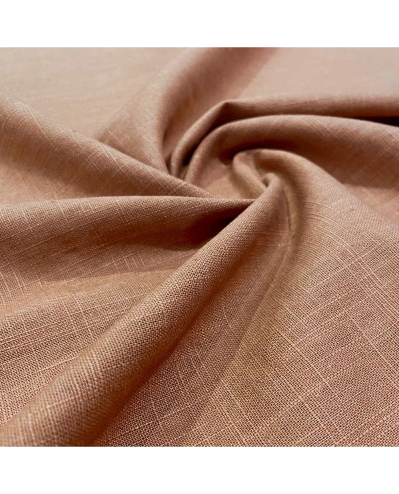 Tecido Linho Fabrizio Marrom Claro - 100% Linho 1,50 Largura
