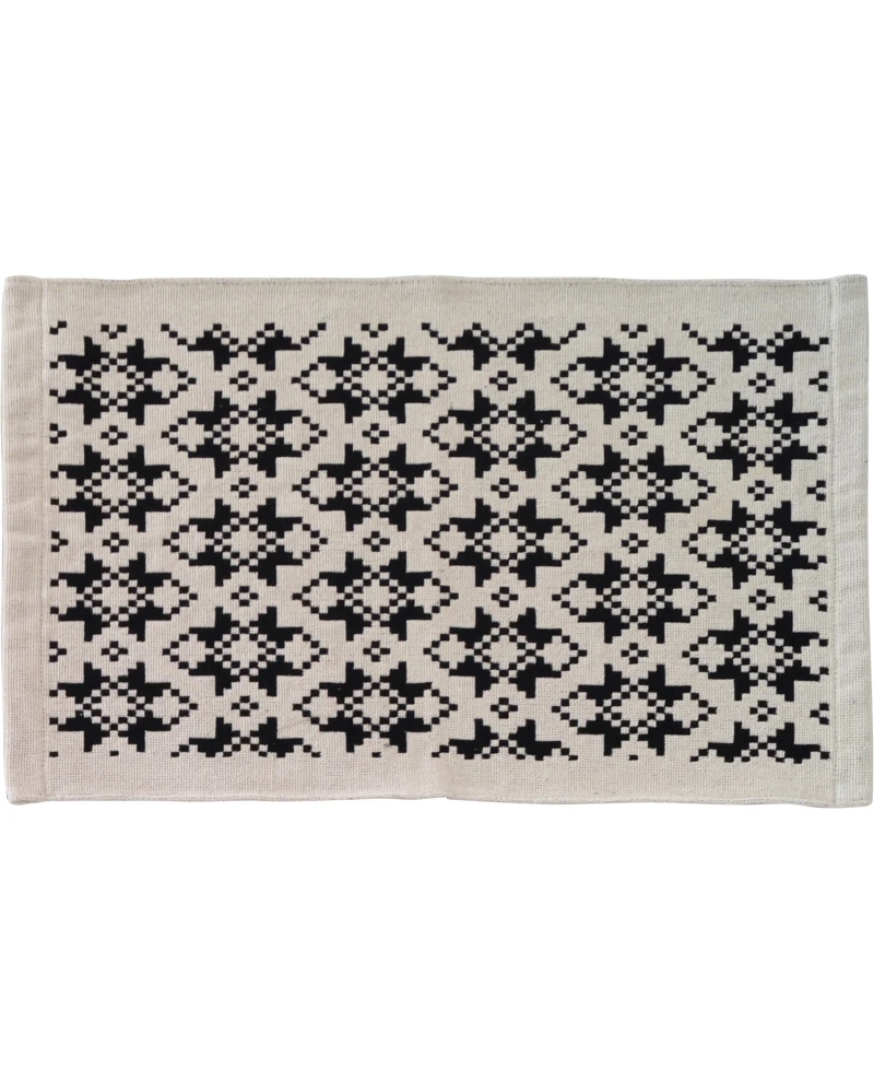 TRILHO JACARTA CRU COM PRETO 100%ALG 47X70CM