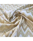 Tricoline Chevron Dourado Natalino - 100% Algodão 1,50 Largura