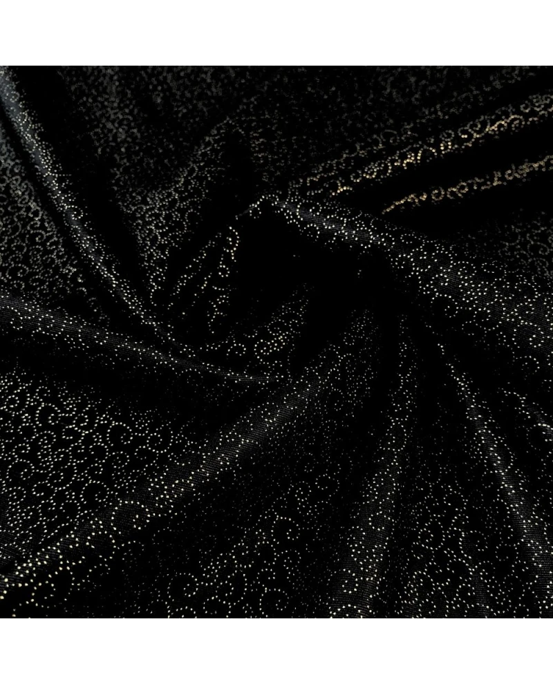 Tricoline Digital Arabescos Dourados - 100% Algodão 1,50 Largura