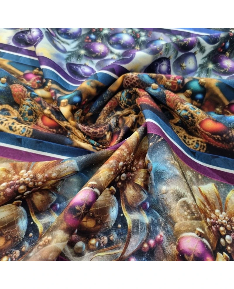 Tricoline Digital Barrado Natalino - 100% Algodão 1,50 Largura