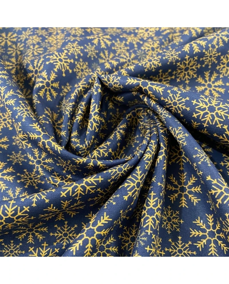 Tricoline Digital Floco de Neve Dourado - 100% Algodão 1,50 Largura