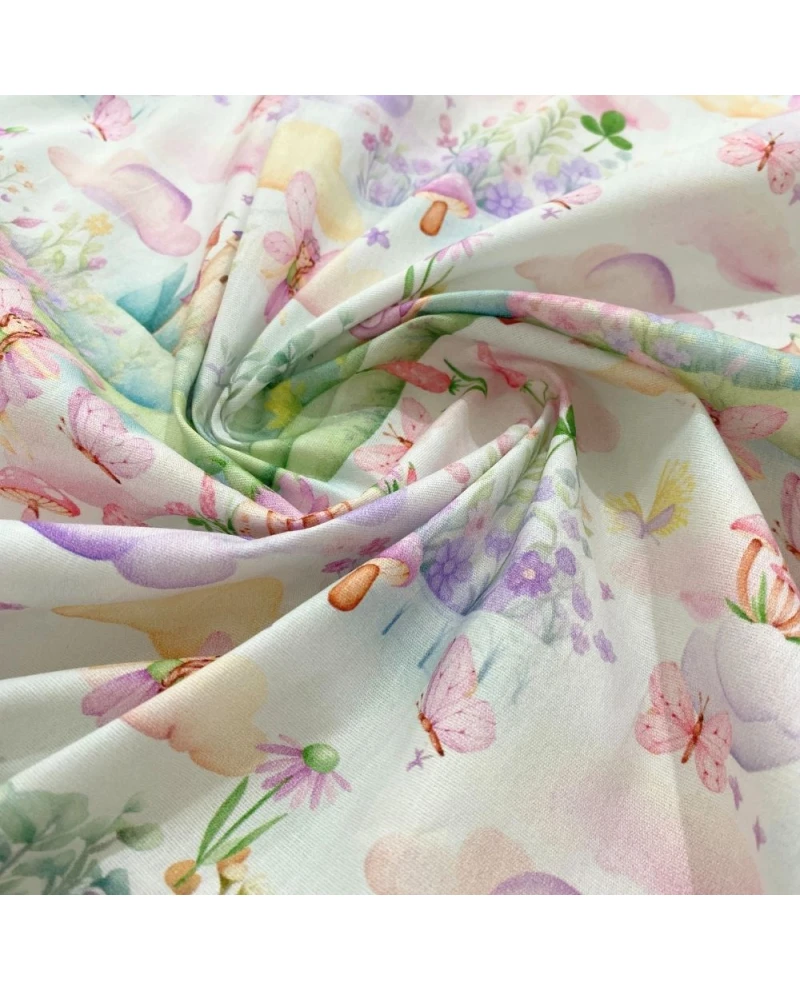 Tricoline Digital Reino das Fadas - 100% Algodão 1,50 Largura