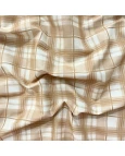 Tricoline Digital Xadrez Creme/Areia - 100% Algodão 1,50 Largura