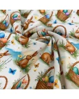 Tricoline Estampa Digital c/ coelho - 100% Algodão 1,50 Largura