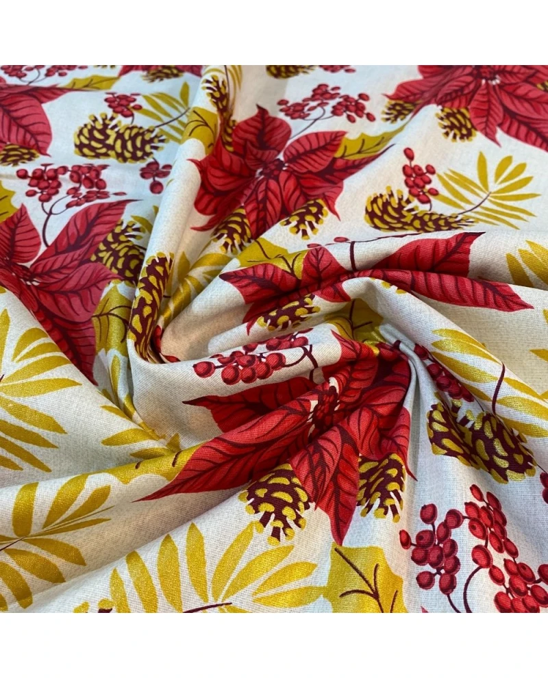 Tricoline Flor Espirito Santo - 100% Algodão 1,50 Largura