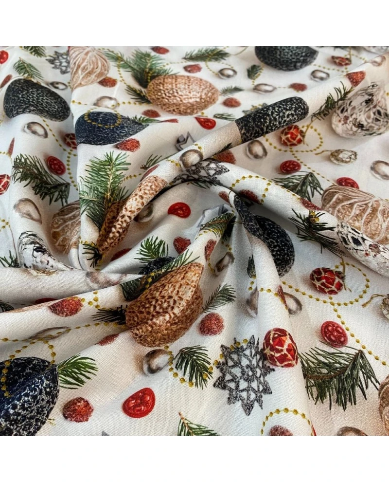 Tricoline Digital Jóias Natalinas - 100% Algodão 1,50 Largura