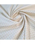 Tricoline Off-white com Poá Dourado - 100% Algodão 1,50 Largura